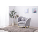 ソファ ソファー 1人掛け 一人掛け かわいい フェミニン ガーリー 姫系 北欧 ファブリック 布地 ベロア生地 クッション付き 上品 おしゃれ ピンク グレー 【納期A】【azm-est-111】