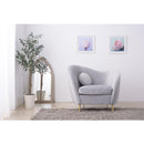 ソファ ソファー 1人掛け 一人掛け かわいい フェミニン ガーリー 姫系 北欧 ファブリック 布地 ベロア生地 クッション付き 上品 おしゃれ ピンク グレー 【納期A】【azm-est-111】