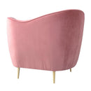 ソファ ソファー 1人掛け 一人掛け かわいい フェミニン ガーリー 姫系 北欧 ファブリック 布地 ベロア生地 クッション付き 上品 おしゃれ ピンク グレー 【納期A】【azm-est-111】