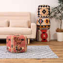 スツール 椅子 キリム 柄 オルテガ調 デザイン おしゃれ ビーズクッション 足置き オットマン 腰掛け チェア ダイニング デザイン リビング 子供 子ども部屋 【納期B】【azm-fab-002】