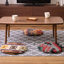 座布団 チェアマット キリム 柄 オルテガ調 デザイン おしゃれ シートクッション チェア用 ベンチ用 ダイニング 円座クッション リビング 円形 丸型 約40cm 【納期B】【azm-fab-003】