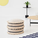 スツール 椅子 腰掛け リビング おしゃれ 北欧 モダン カフェ風 ランド チェアー 白 ホワイト かわいい 軽い 軽量 コットン 素材 西海岸 リゾート風 異国情緒 【納期B】【azm-fab-005】