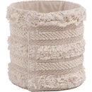 プランターカバー おしゃれ 巻き付け 鉢カバー 植木鉢カバー 目隠し 観葉植物 室内 インテリア パッチワーク風 ラベル アメカジ マジックテープ ボタン 留め 【納期B】【azm-fab-008】