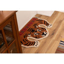 ラグ マット おしゃれ かわいい 面白い おもしろ 目立つ アニマル 動物柄 寅 トラ 虎 きつね 狐 キツネ シロクマ 白熊 白くま キッチン ドアマット 玄関マット 【納期B】【azm-fab-011】