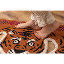 ラグ マット おしゃれ かわいい 面白い おもしろ 目立つ アニマル 動物柄 寅 トラ 虎 きつね 狐 キツネ シロクマ 白熊 白くま キッチン ドアマット 玄関マット 【納期B】【azm-fab-011】