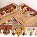 ラグ マット おしゃれ かわいい 面白い おもしろ 目立つ アニマル 動物柄 寅 トラ 虎 きつね 狐 キツネ シロクマ 白熊 白くま キッチン ドアマット 玄関マット 【納期B】【azm-fab-011】