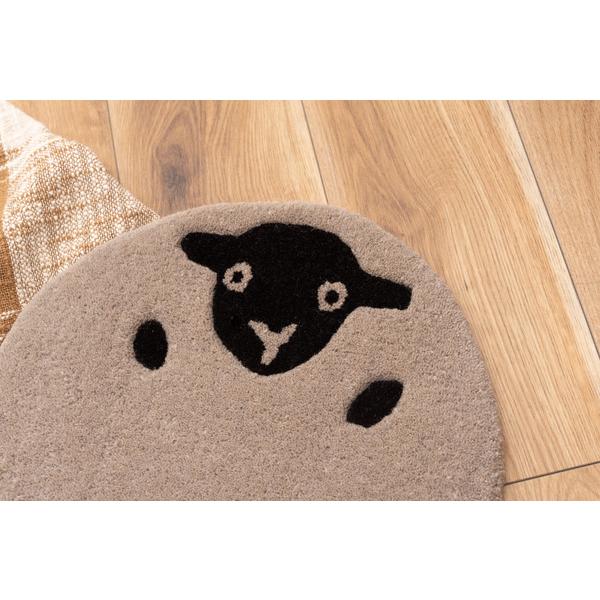 チェアマット 座布団 チェアシート クッションシート おしゃれ かわいい 面白い おもしろ アニマル 動物柄 猫 ネコ フクロウ ひつじ 羊 クマ 熊 円形 丸型 【納期B】【azm-fab-012】