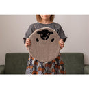 チェアマット 座布団 チェアシート クッションシート おしゃれ かわいい 面白い おもしろ アニマル 動物柄 猫 ネコ フクロウ ひつじ 羊 クマ 熊 円形 丸型 【納期B】【azm-fab-012】