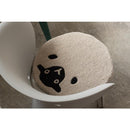 チェアマット 座布団 チェアシート クッションシート おしゃれ かわいい 面白い おもしろ アニマル 動物柄 猫 ネコ フクロウ ひつじ 羊 クマ 熊 円形 丸型 【納期B】【azm-fab-012】