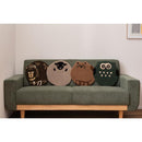 チェアマット 座布団 チェアシート クッションシート おしゃれ かわいい 面白い おもしろ アニマル 動物柄 猫 ネコ フクロウ ひつじ 羊 クマ 熊 円形 丸型 【納期B】【azm-fab-012】