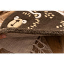 チェアマット 座布団 チェアシート クッションシート おしゃれ かわいい 面白い おもしろ アニマル 動物柄 猫 ネコ フクロウ ひつじ 羊 クマ 熊 円形 丸型 【納期B】【azm-fab-012】