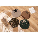 チェアマット 座布団 チェアシート クッションシート おしゃれ かわいい 面白い おもしろ アニマル 動物柄 猫 ネコ フクロウ ひつじ 羊 クマ 熊 円形 丸型 【納期B】【azm-fab-012】