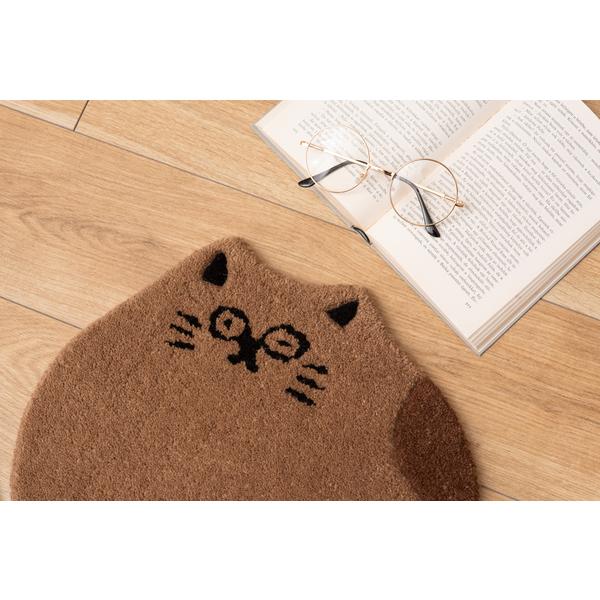 チェアマット 座布団 チェアシート クッションシート おしゃれ かわいい 面白い おもしろ アニマル 動物柄 猫 ネコ フクロウ ひつじ 羊 クマ 熊 円形 丸型 【納期B】【azm-fab-012】
