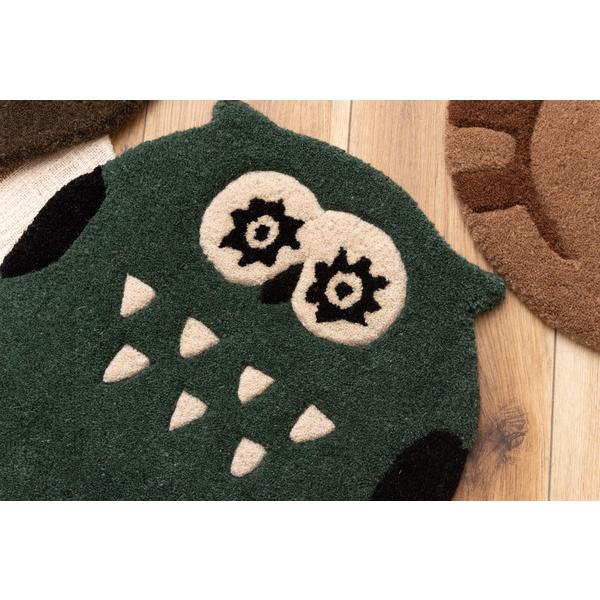 チェアマット 座布団 チェアシート クッションシート おしゃれ かわいい 面白い おもしろ アニマル 動物柄 猫 ネコ フクロウ ひつじ 羊 クマ 熊 円形 丸型 【納期B】【azm-fab-012】