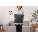 クッション 40×40cm ニット 編み込み おしゃれ くすみ 色 アースカラー 韓国インテリア コットン 綿 かわいい もこもこ ガーリー ロマンチック 姫系 ピンク 白 【納期B】【azm-fab-101】