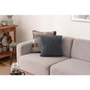 クッション 40×40cm ニット 編み込み おしゃれ くすみ 色 アースカラー 韓国インテリア コットン 綿 かわいい もこもこ ガーリー ロマンチック 姫系 ピンク 白 【納期B】【azm-fab-101】