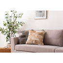 クッション 45×45cm 本革 牛革 レザー コットン 綿 パッチワーク おしゃれ アメカジ アメリカン 北欧 西海岸 アンティーク調 レンガ風 デザイン 厚み 分厚い 【納期B】【azm-fab-102】