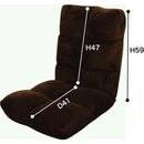 座椅子 リクライニング 1人用 フロアチェア 一人掛け クッション性 ブラック 黒 ブラウン 茶色 グレー インテリア 完成品 おしゃれ かわいい シンプル 無地 【納期B】【azm-fkc-006】