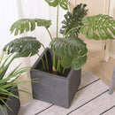 プランター カバー 鉢 ベース 観葉植物用 屋内 屋外 キューブ型 四角 立方体 グレー かっこいい インテリア エクステリア ガーデニング 園芸 容器 装飾 植木鉢 【納期B】【azm-grnb-209】