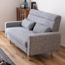 ソファ 2人掛け 脚 取り外し可能 ローソファ 背もたれ 肘掛け ナチュラル 北欧 カントリー おしゃれ シンプル カフェ風 リビング ソファー ベージュ グレー 【納期A】【azm-gs-100】