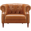 レザーソファ レザーソファー 合皮 ソフトレザー 1人掛けソファ 一人掛けソファー レトロ ビンテージデザイン ヴィンテージ風 アメリカン ソファ 【納期A】【azm-gs-239lbr】