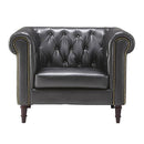 レトロソファ アメリカン レザーソファ 合皮 フェイクレザー アンティーク風 ヴィンテージ風 ソファ １人用 一人掛け ソファー 【納期A】【azm-gs-339】