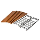 シェルフ 棚 組立て簡単 収納棚 オープンラック 飾り台 4段 ディスプレイラック 天然木製 スチール 異素材 インテリア 北欧 ナチュラル カントリー カフェ風 【納期A】【azm-gt-124】