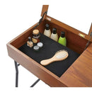 ドレッサー スツール セット 椅子 鏡 ミラー 収納 小物入れ デスク 机 テーブル シンプル 天然木 スチール 脚 コンパクト 1人暮らし ひとり暮らし ナチュラル 【納期A】【azm-gt-312】