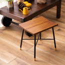 スツール おしゃれ 北欧 木製 高さ 25cm サイズ 椅子 腰掛け ナチュラル カントリー スチール脚 シンプル 小さめ 小型 リビング ダイニング インテリア カフェ 【納期B】【azm-gt-411】