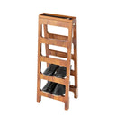 シューズラック 4段 スリッパラック 木製 天然木 折りたたみ 折り畳み シンプル ナチュラル 北欧 カントリー デザイン カフェ風 おしゃれ 白 ホワイト 茶色 【納期B】【azm-gt-667】