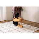 折りたたみテーブル 45cm カフェテーブル ベランダ 屋外 おしゃれ 庭 ガーデン 木 ウッド 折り畳み 簡易 サイドテーブル 円形 丸 ラウンド ナチュラル 北欧 【納期B】【azm-gt-668】