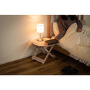 折りたたみテーブル 45cm カフェテーブル ベランダ 屋外 おしゃれ 庭 ガーデン 木 ウッド 折り畳み 簡易 サイドテーブル 円形 丸 ラウンド ナチュラル 北欧 【納期B】【azm-gt-668】