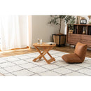 折りたたみテーブル 45cm カフェテーブル ベランダ 屋外 おしゃれ 庭 ガーデン 木 ウッド 折り畳み 簡易 サイドテーブル 円形 丸 ラウンド ナチュラル 北欧 【納期B】【azm-gt-668】