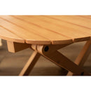 折り畳みテーブル 60cm ベランダ 屋外 おしゃれ テラス 屋上 アウトドア キャンプ 庭 ガーデニング 木製 ウッドテーブル 折り畳み バルコニー 円形 丸型 北欧 【納期B】【azm-gt-669】