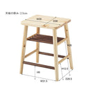スツール 椅子 北欧 パイン材 天然木製 おしゃれ かわいい 棚付き ナチュラル カントリー デザイン インテリア リビング 玄関 装飾台 木目 節 柄 【納期B】【azm-gt-782】