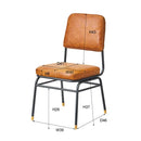 ダイニングチェア 本皮 レザー おしゃれ シンプル 北欧 カフェ風 クッション性 座面 背もたれ 肘掛けなし ひじ無し スチール 脚 細い カジュアル レトロ 【納期A】【azm-guy-251】