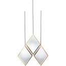 ミラー 3個セット 壁掛け 鏡 おしゃれ 円形 丸型 ナチュラル カントリー インテリア ウォールミラー 壁 ひし形 菱形 菱型 【納期B】【azm-guy-816】