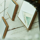 ミラー 3個セット 壁掛け 鏡 おしゃれ 円形 丸型 ナチュラル カントリー インテリア ウォールミラー 壁 ひし形 菱形 菱型 【納期B】【azm-guy-816】