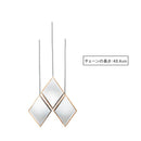 ミラー 3個セット 壁掛け 鏡 おしゃれ 円形 丸型 ナチュラル カントリー インテリア ウォールミラー 壁 ひし形 菱形 菱型 【納期B】【azm-guy-816】