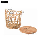 サイドテーブル リビングテーブル ローテーブル センターテーブル ソファサイド バスケット 収納 木製 天板 円形 丸型 サークル ラウンド アジアン カフェ風 【納期A】【azm-guy-821】