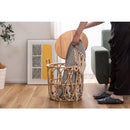 サイドテーブル リビングテーブル ローテーブル センターテーブル ソファサイド バスケット 収納 木製 天板 円形 丸型 サークル ラウンド アジアン カフェ風 【納期A】【azm-guy-821】