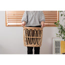 サイドテーブル リビングテーブル ローテーブル センターテーブル ソファサイド バスケット 収納 木製 天板 円形 丸型 サークル ラウンド アジアン カフェ風 【納期A】【azm-guy-821】