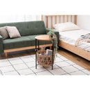 サイドテーブル おしゃれ 収納 かご バスケット リビング ローテーブル センターテーブル ソファサイド 円形 丸型 サークル ラウンド アジアン カフェ風 モダン 【納期A】【azm-guy-822】