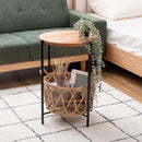 サイドテーブル おしゃれ 収納 かご バスケット リビング ローテーブル センターテーブル ソファサイド 円形 丸型 サークル ラウンド アジアン カフェ風 モダン 【納期A】【azm-guy-822】