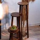 プランターベース Sサイズ 小さい 低い ロータイプ 天然木 木製 土台 装飾棚 インテリア 飾り 台 ベース アジアン ナチュラル カントリー 玄関 リビング 寝室 【納期B】【azm-guy-921】