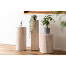 インテリアベース 土台 グリーンベース 飾り台 天然木 丸太 ホワイト 白木目 ウッド カントリー ナチュラル 北欧 インテリア 装飾 直径25cm 高さ 約50cm 【納期B】【azm-guy-927】