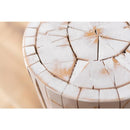 インテリアベース 土台 グリーンベース 飾り台 天然木 丸太 ホワイト 白木目 ウッド カントリー ナチュラル 北欧 インテリア 装飾 直径25cm 高さ 約50cm 【納期B】【azm-guy-927】