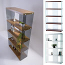 シェルフ 棚 おしゃれ ガラス スタイリッシュ 【納期A】【azm-hab-624】