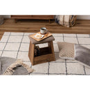 スツール 椅子 天然木 古材 サイドテーブル 腰掛け 収納スペース マガジンラック スリッパラック フリースペース ソファサイド ナチュラル 木製 北欧 【納期B】【azm-hit-202】