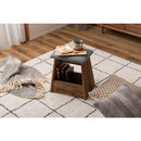 スツール 椅子 天然木 古材 サイドテーブル 腰掛け 収納スペース マガジンラック スリッパラック フリースペース ソファサイド ナチュラル 木製 北欧 【納期B】【azm-hit-202】